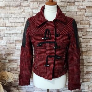 DollHouse Red Plaid Jacket with Black Accents